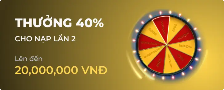Hình ảnh quảng cáo cho chương trình Thưởng 40% tại qqbetwins